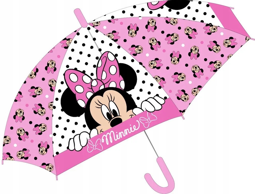 MYSZKA MINNIE różowa PARASOLKA PARASOL DZIECIĘCY AUTOMAT R048W