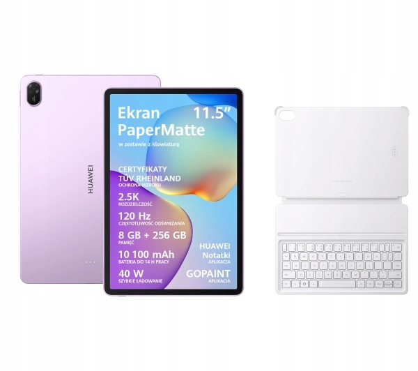 Tablet z klawiaturą Huawei MatePad 11,5'' 2025 8/256GB Wifi Fioletowy