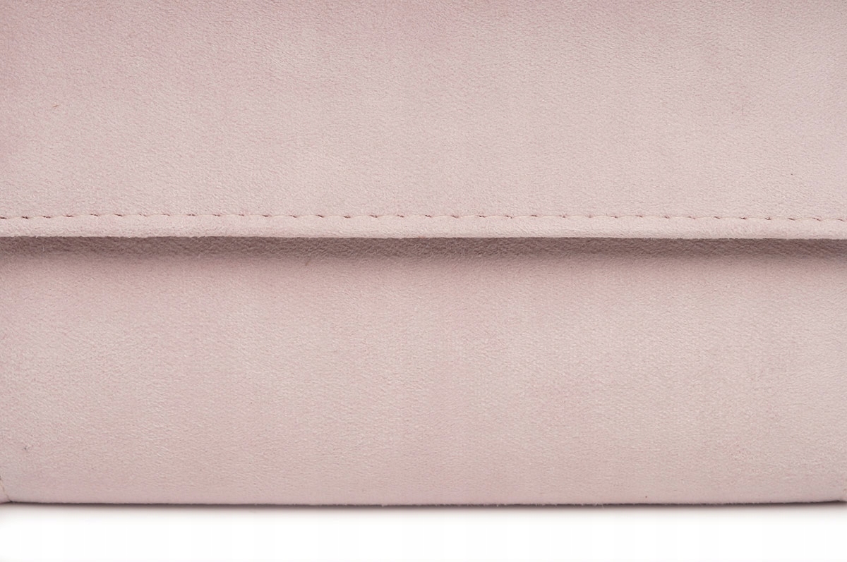 PUDROWY RÓŻ KOPERTÓWKA TOREBKA WIZYTOWA M6 SOLOME ZAMSZ Materiał dominujący skóra ekologiczna zamszowa