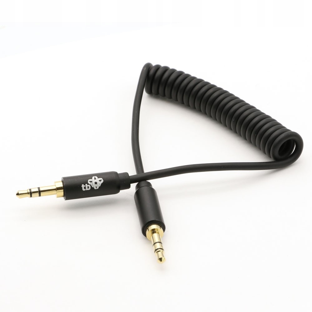 

Tb Przewód Mini Jack 1m Kabel Złocony Spiralny Aux