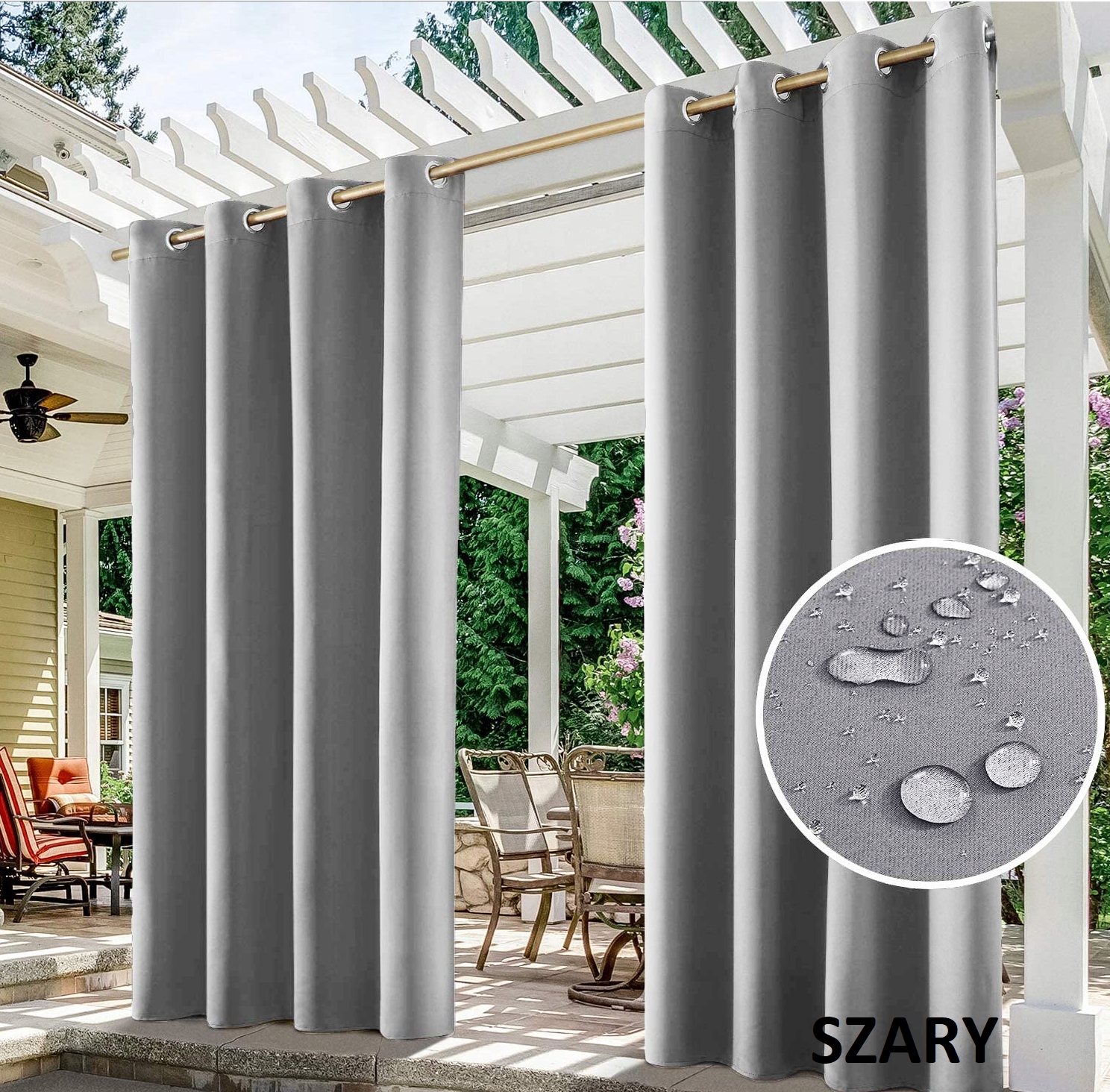 ZASŁONY OGRODOWE 155x240 DO ALTANY TARASU OGRODU Typ inny