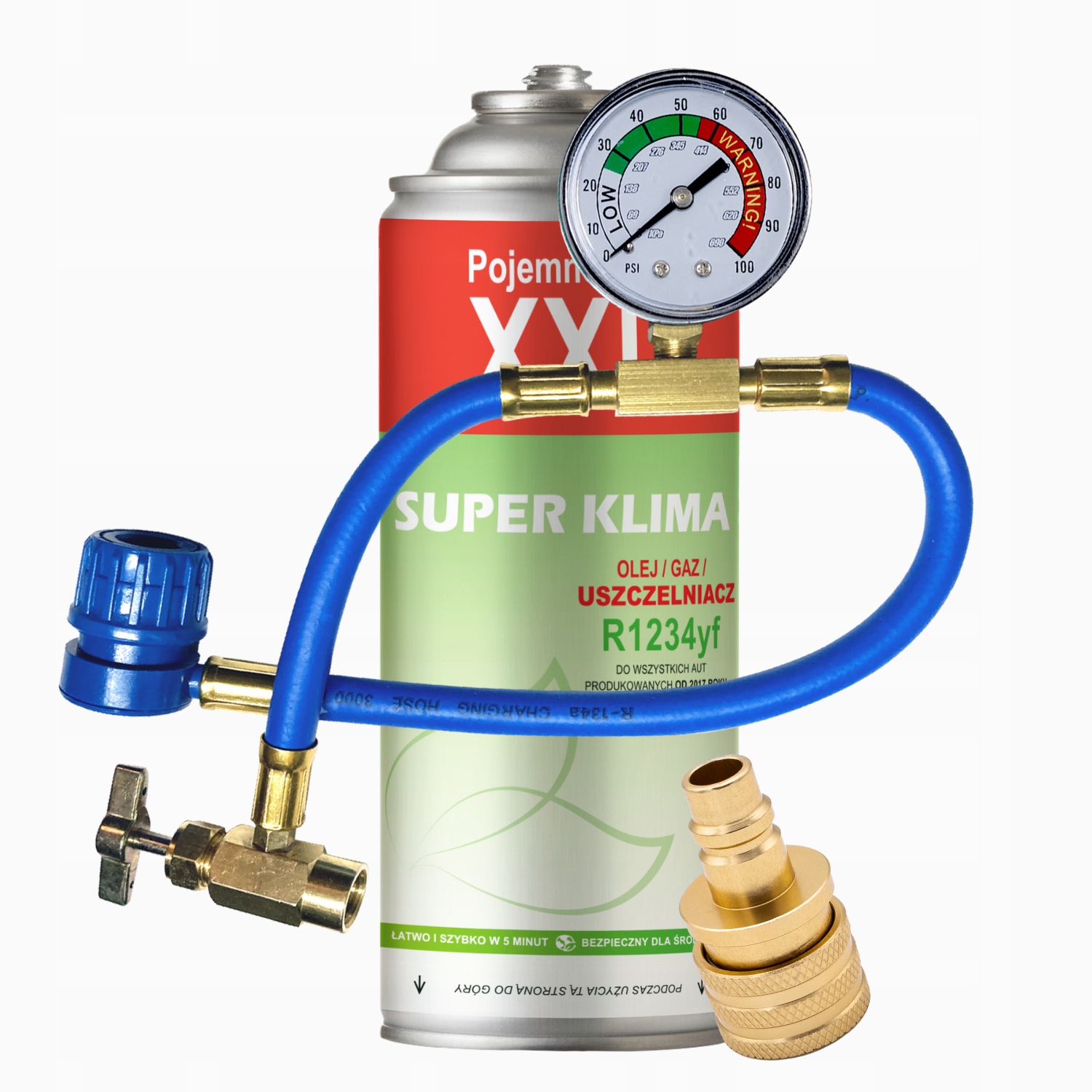 Komplet Gaz Těsnící Olej 3v1 R1234yf 235g Kabelový adaptér