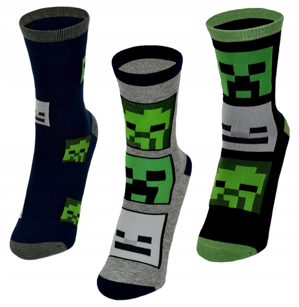 

skarpetki skarpety Minecraft chłopięce 3-pak 31/34