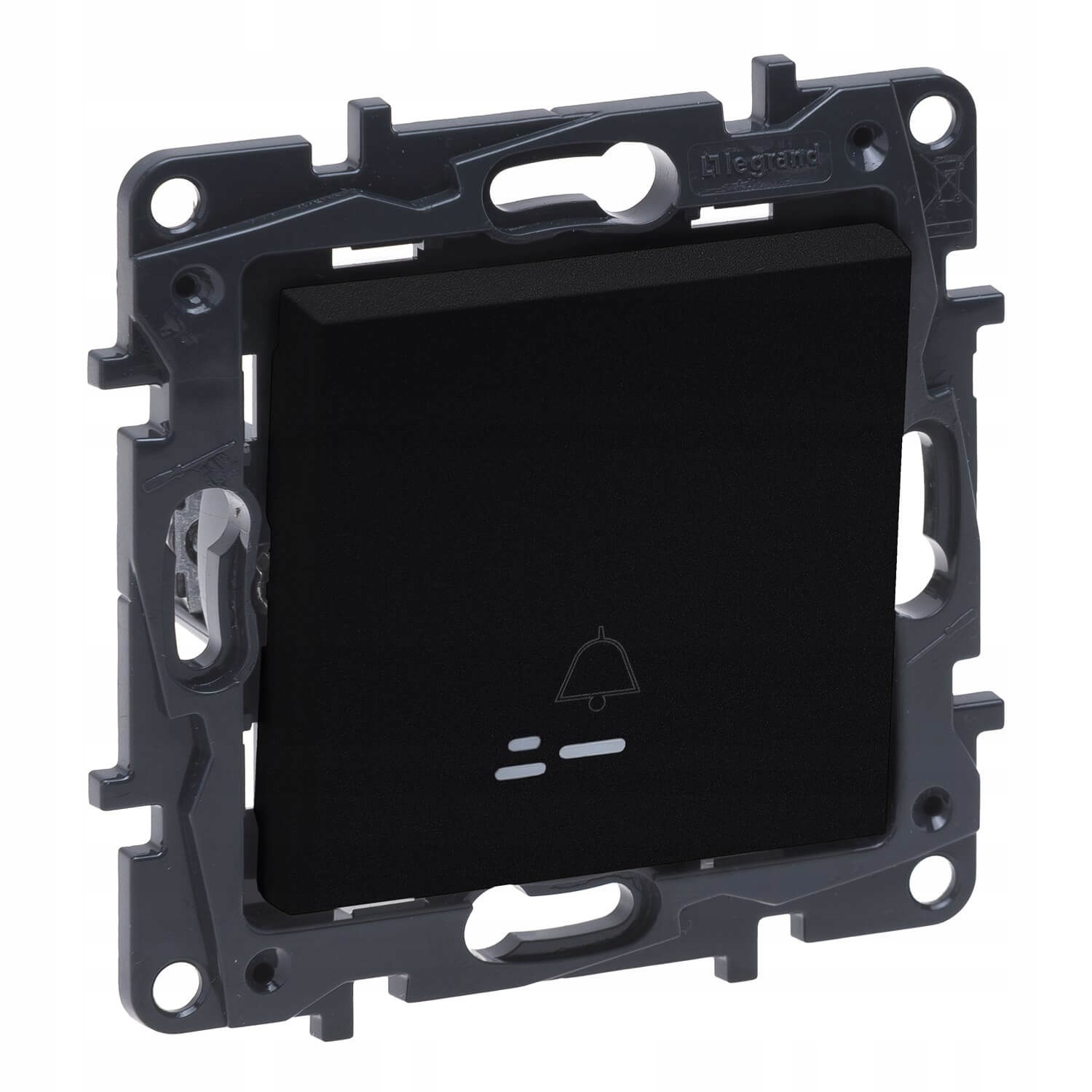 Przycisk dzwonek LED Czarny Legrand Niloe Step