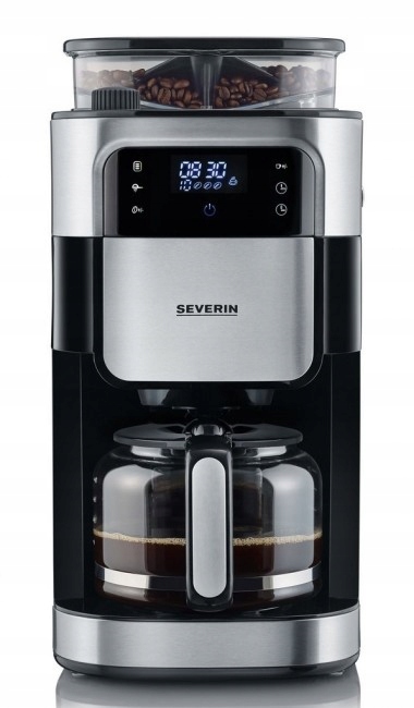 Kávovar s mlynčekom na kávu 1000 W a sklenenou kanvicou