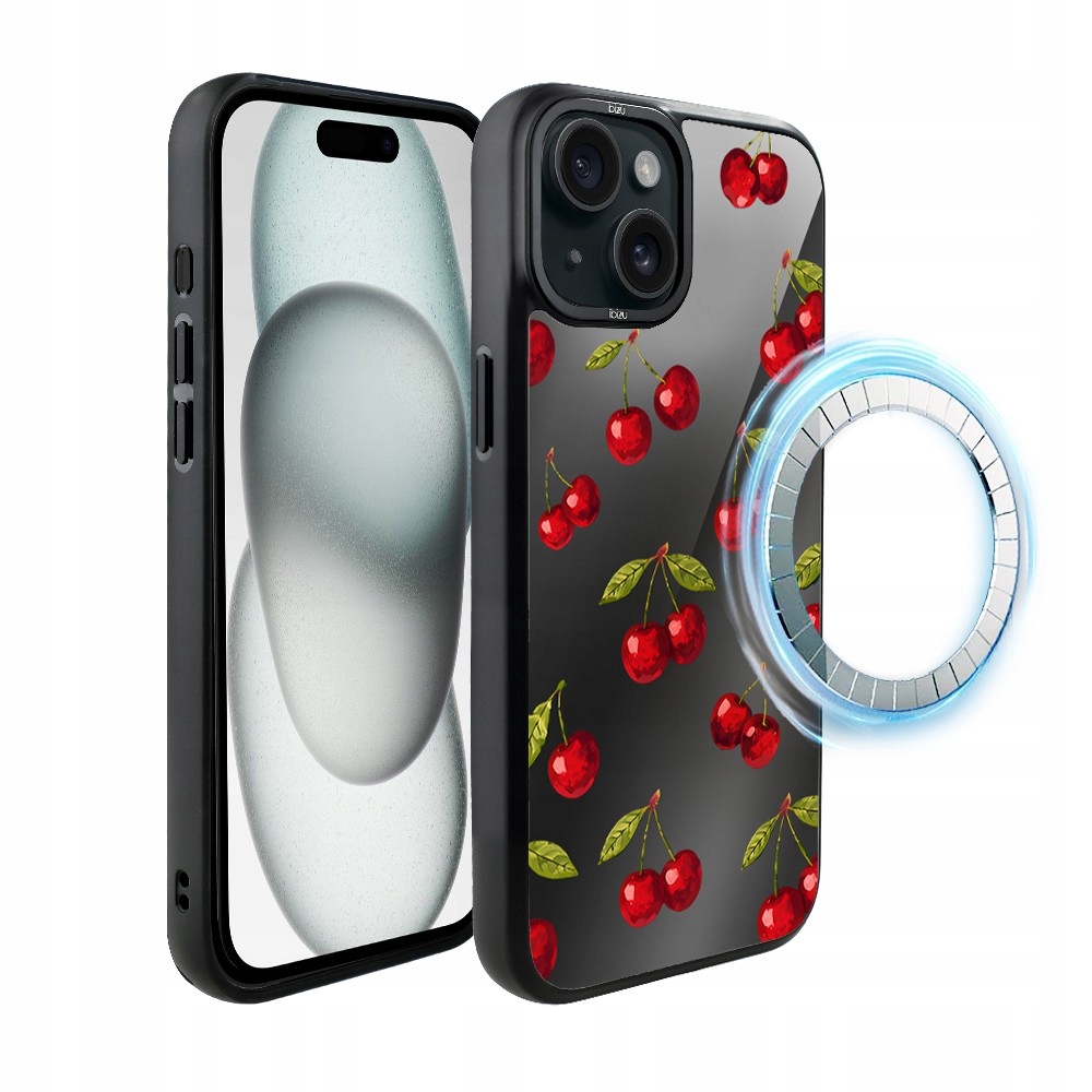Pouzdro pro iPhone 15 Ibizu DropGuard Matt s MagSafe, Višňová noc