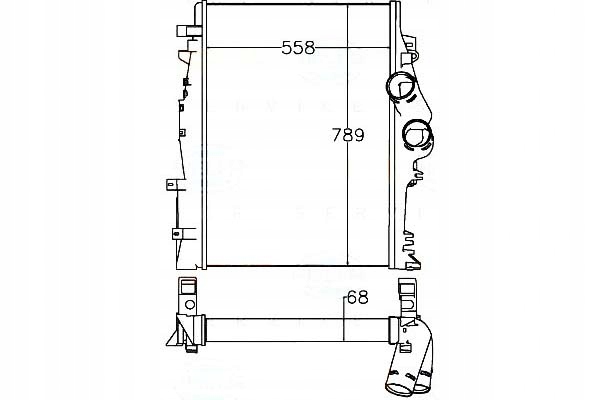 INTERCOOLER CHŁODNICA POWIETRZA DOŁADOWUJĄCEGO BEH