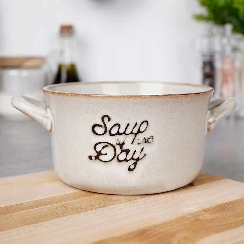 Miska BULIONÓWKA miseczka na zupę gulasz płatki z uszami uchwytami 600 ml Marka inna