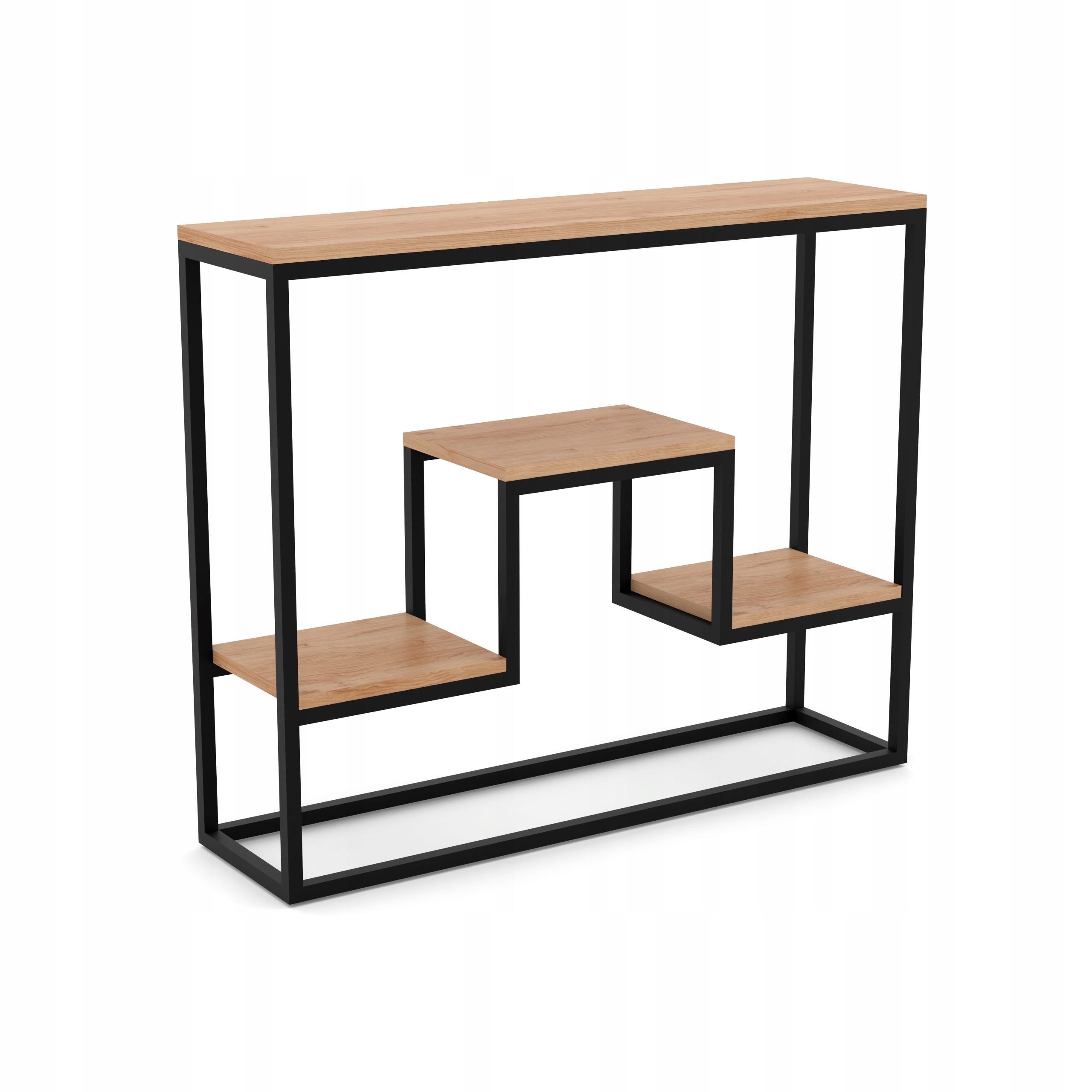 Konsola z półkami salon loft Lagos wcięcie