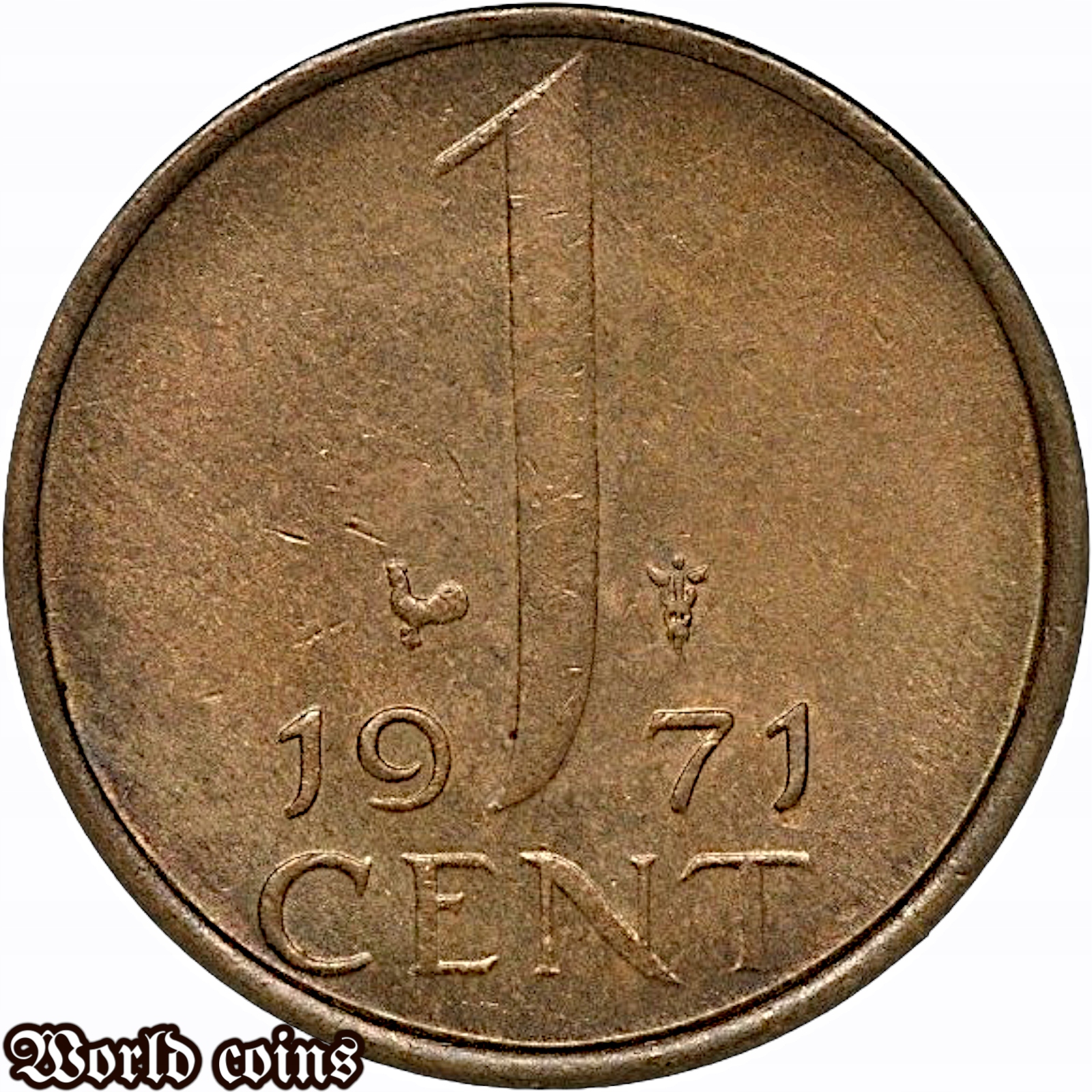 1 CENT 1971 HOLANDIA
