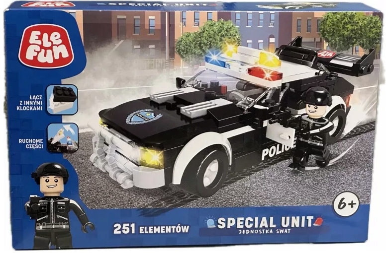 KLOCKI POLICJA ELEFUN SPECIAL UNIT JEDNOSTKA SWAT 251 ELEMENTÓW
