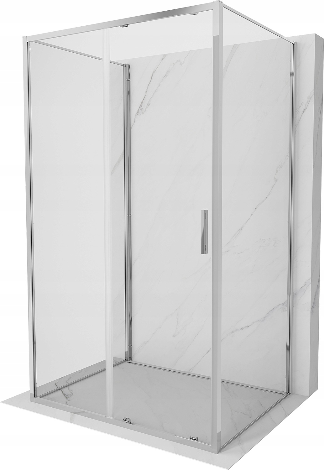 Mexen Exo-3S kabina prysznicowa 3-ścienna rozsuwana 160 x 90 cm, transparen