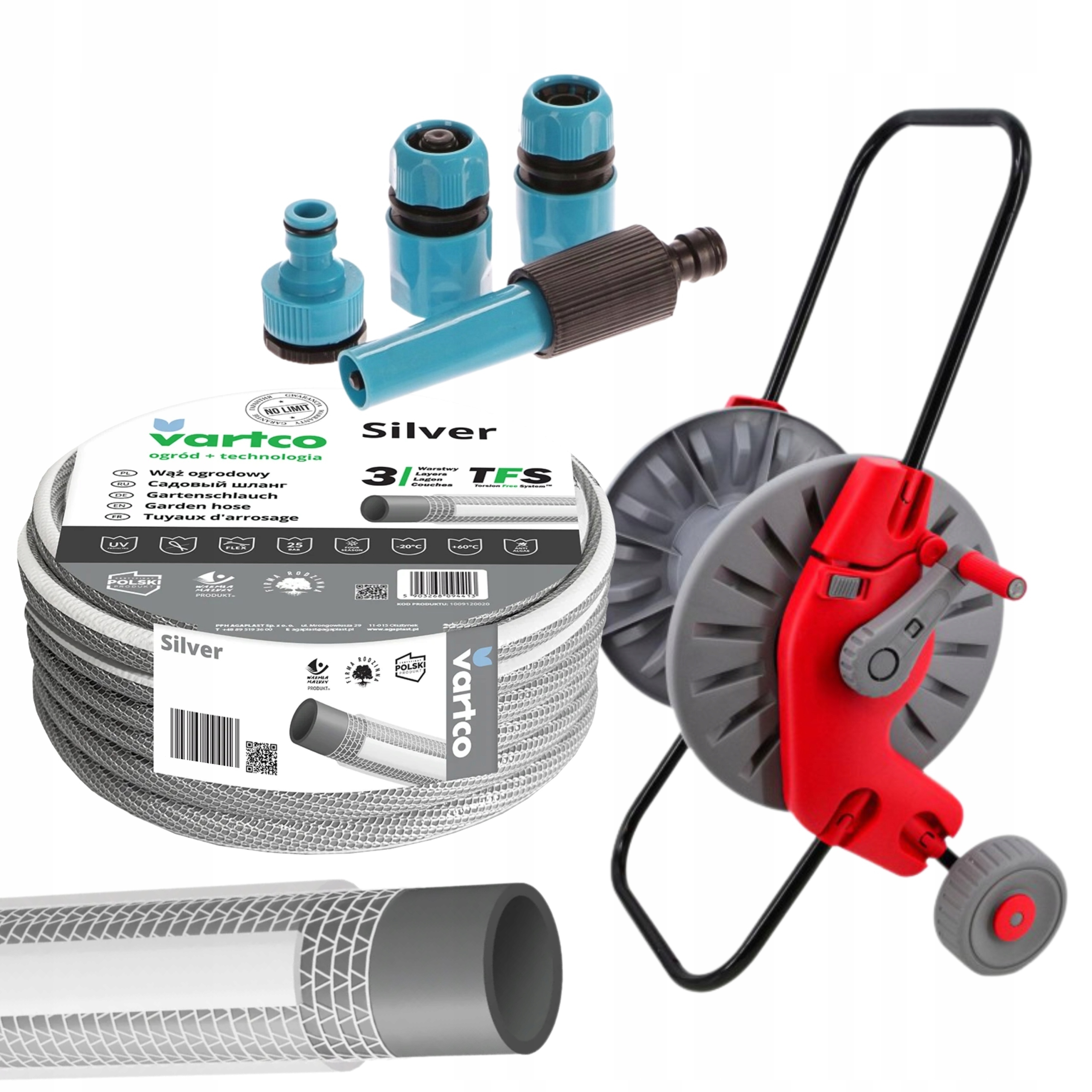 

Wózek Wąż Ogrodowy 3-WARSTWOWY 3/4'' 50M Polski