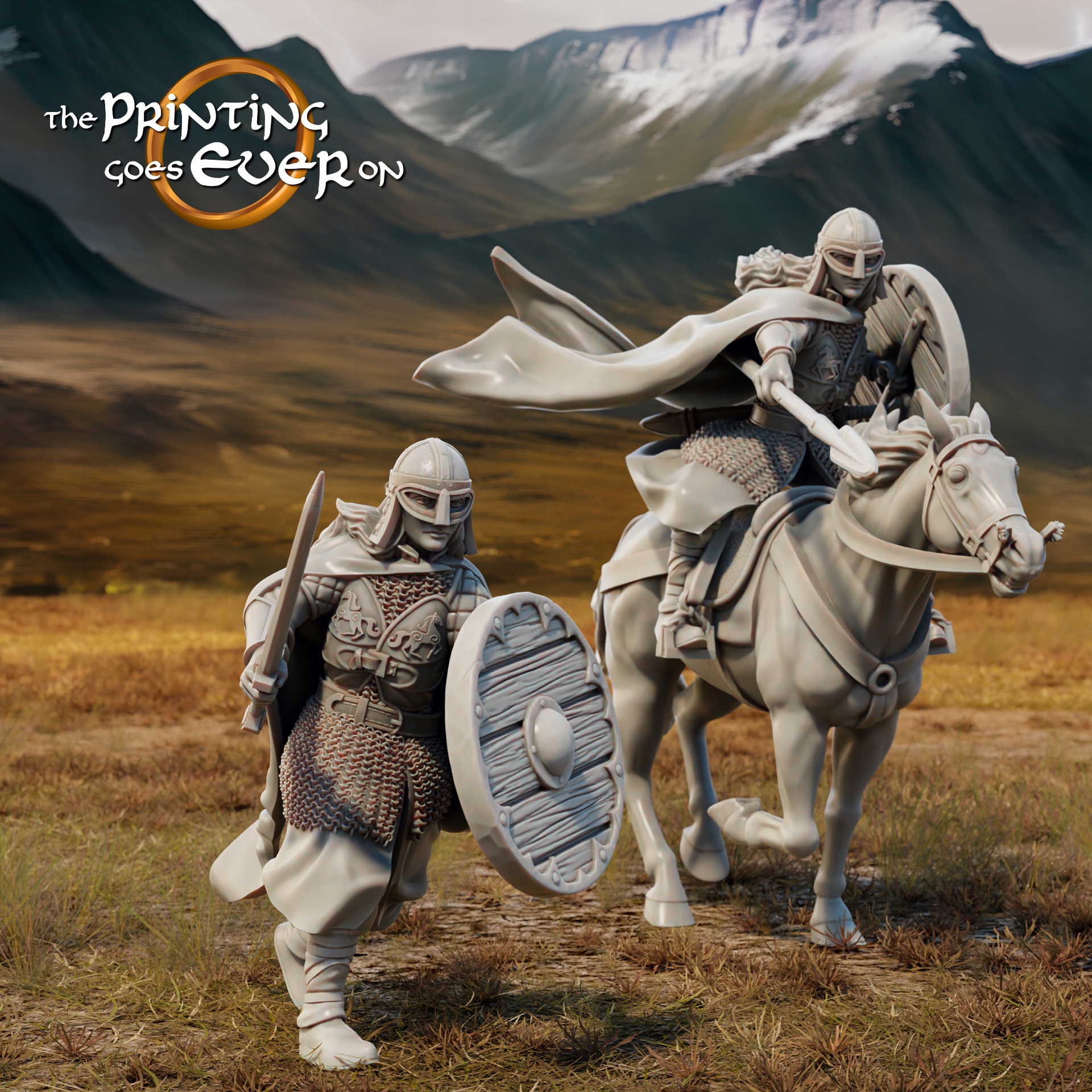 Princess Eadwela On Foot and Mounted x2 The Printi