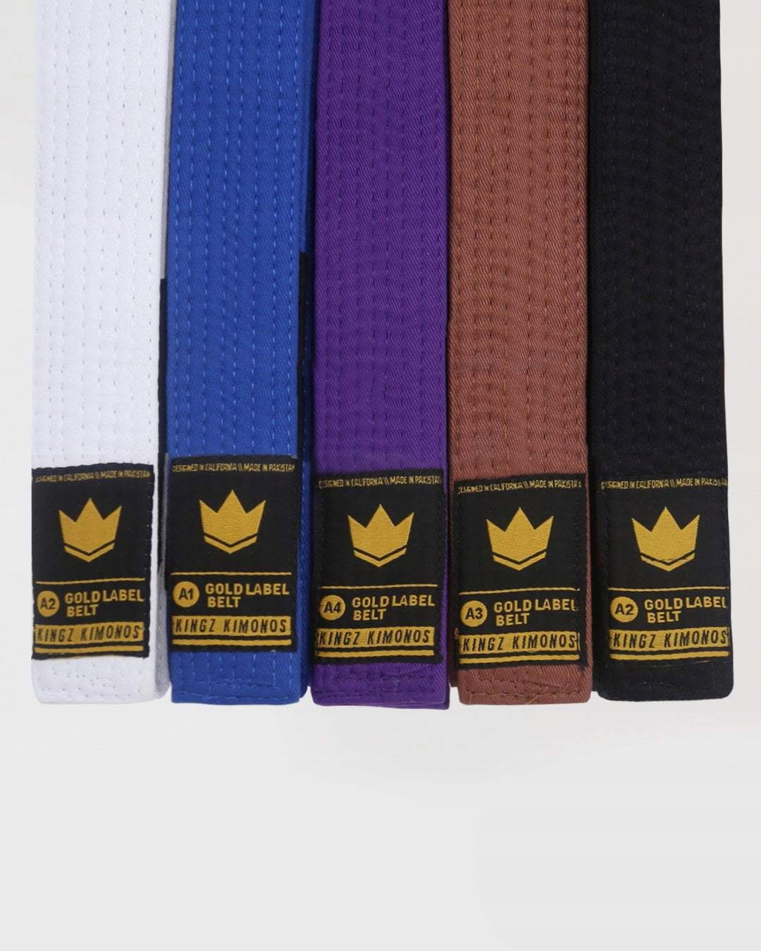 KiNGZ Pas do kimona BJJ Gold Label V2 A1 Czarny
