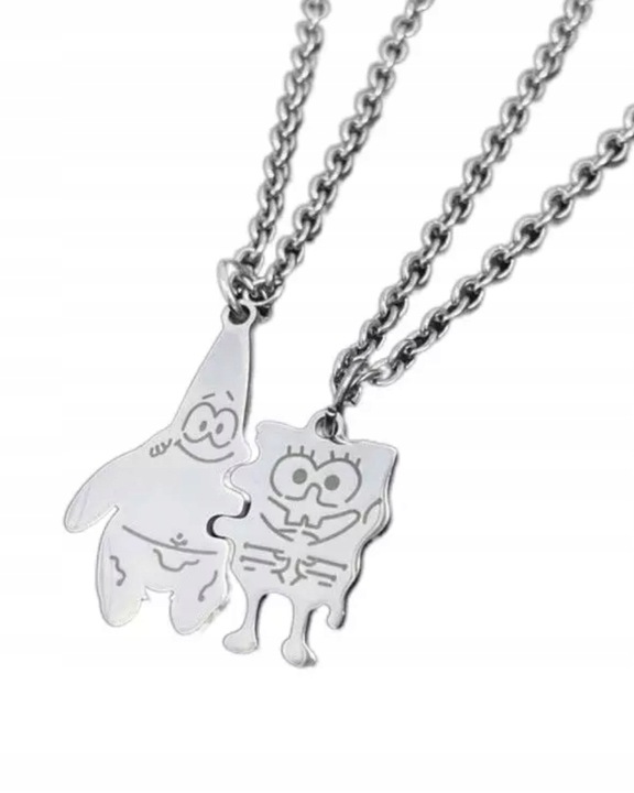 ŁAŃCUSZKI DLA PRZYJACIÓŁEK ZESTAW SPONGEBOB 2szt