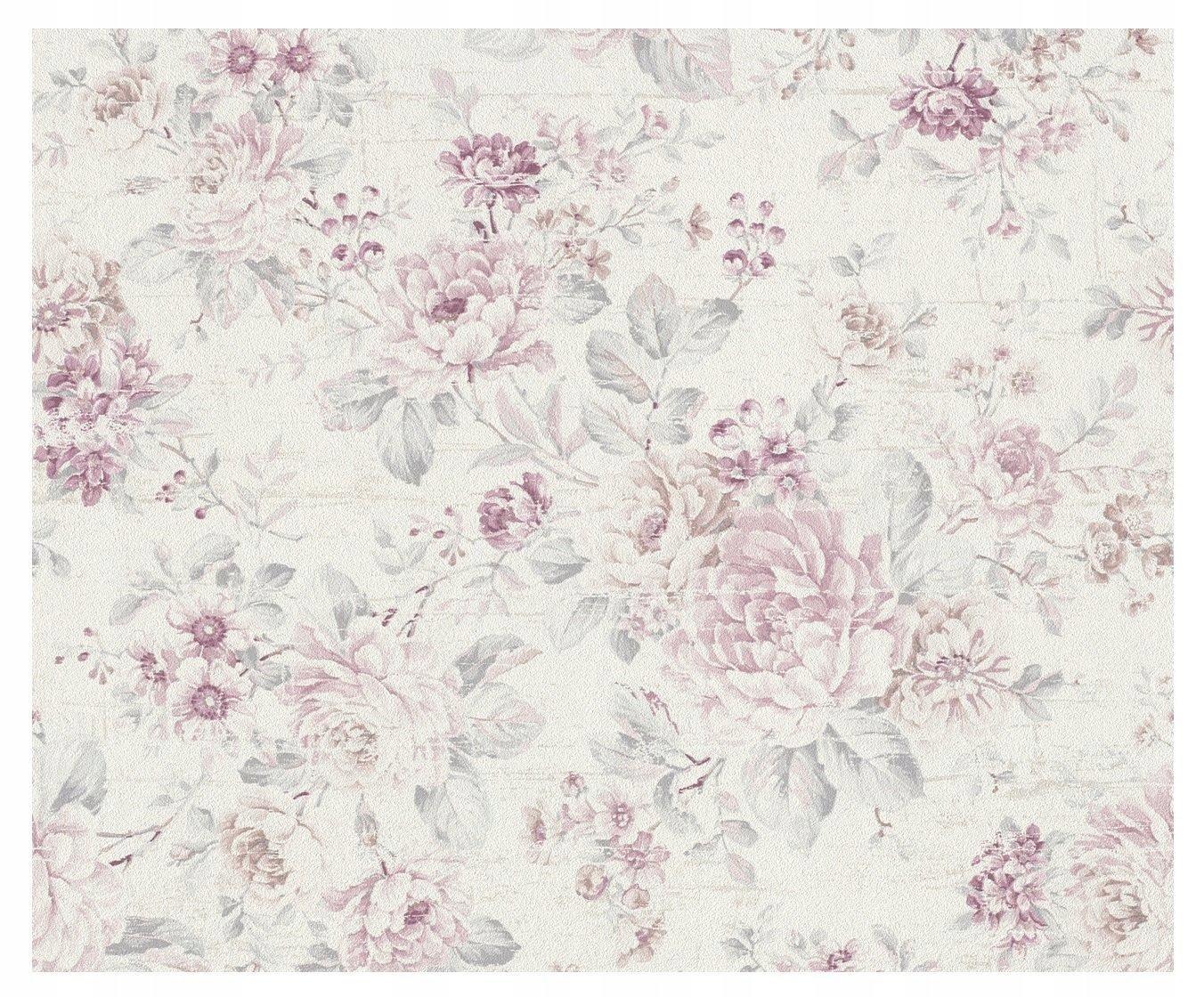 

Tapeta Ścienna Angielski Styl Kwiaty Decoupage