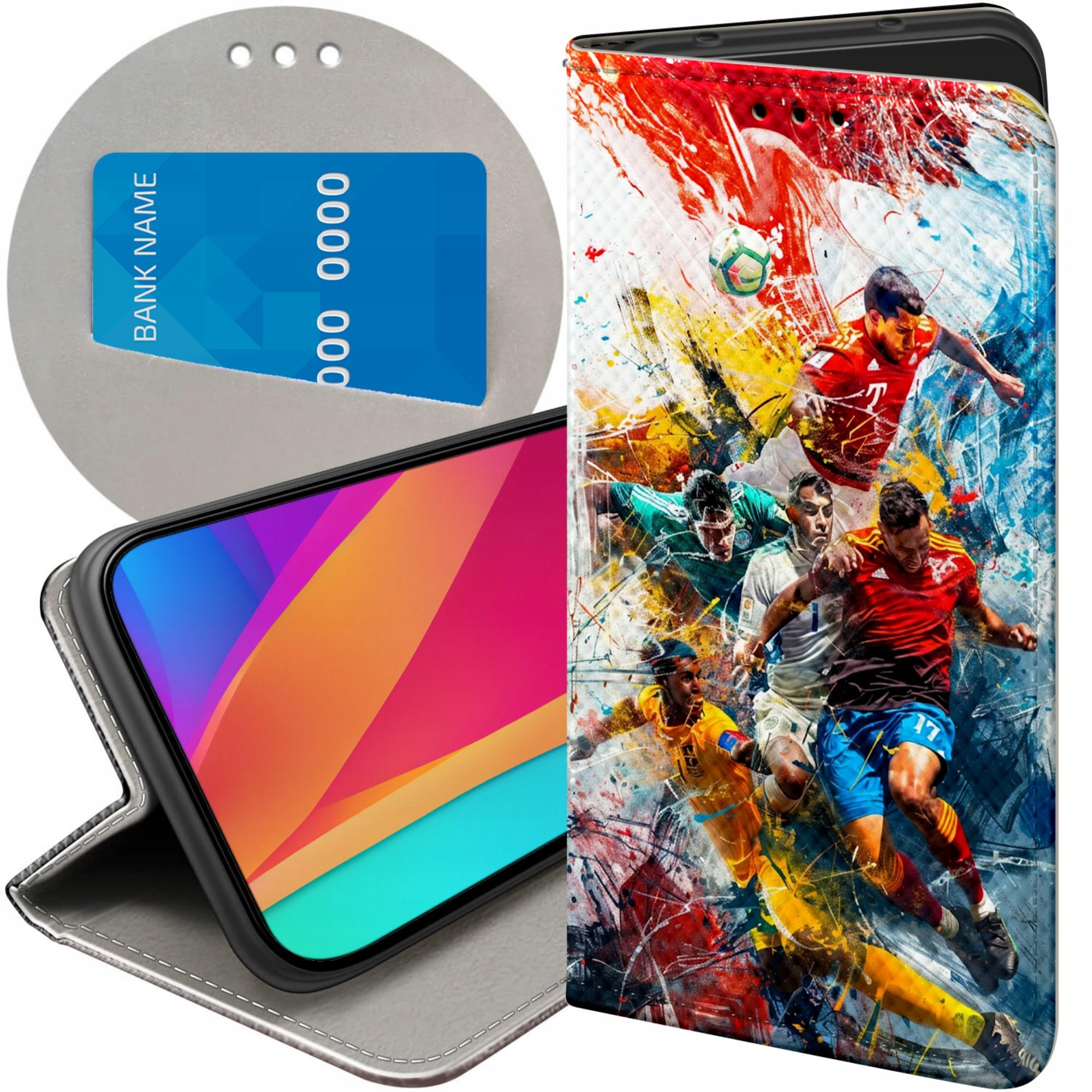 Etui Z Klapką Do Oppo A40 Euro 2024 Piłkarskie Sportowe Futerał Case
