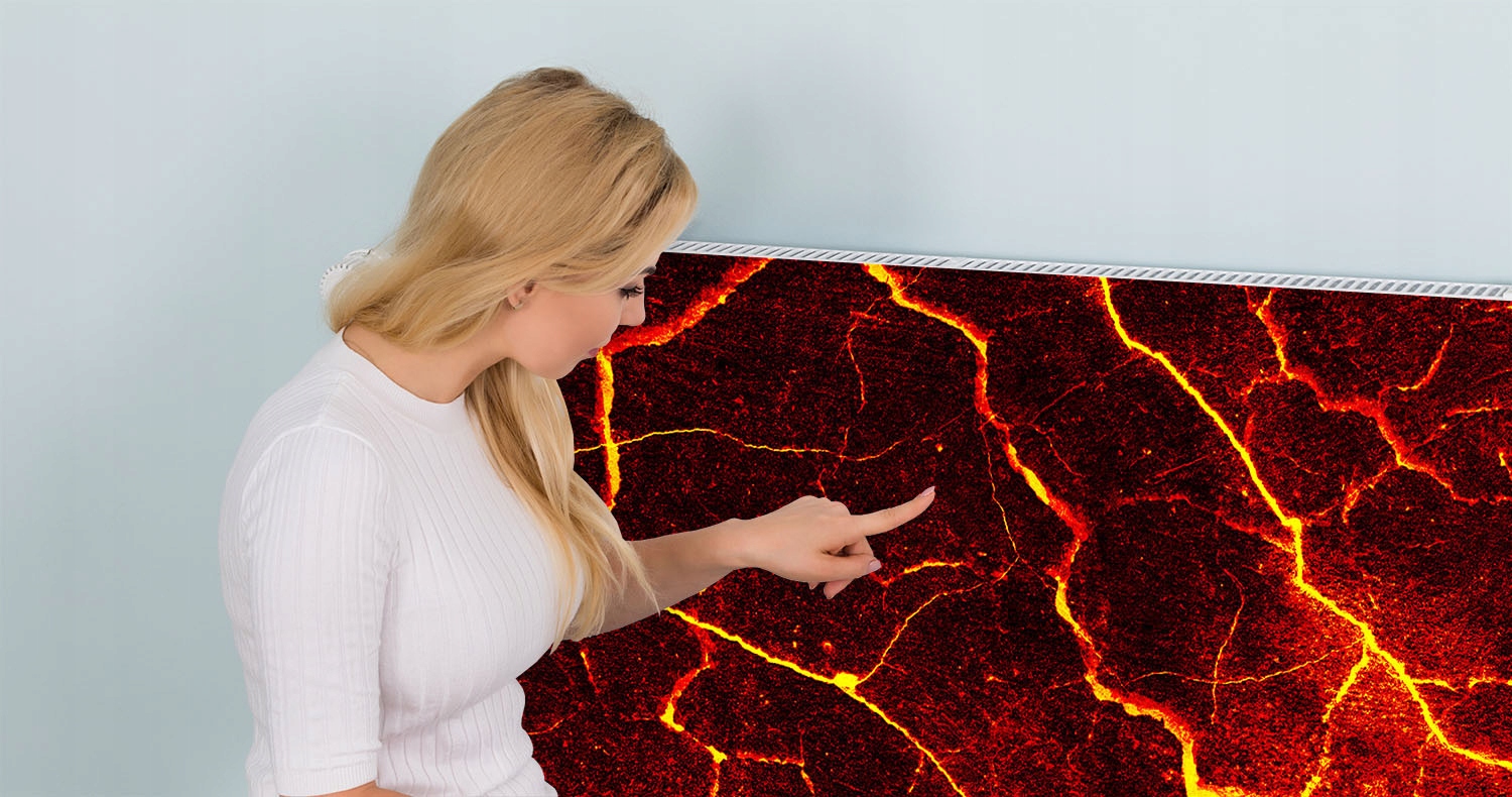 MAGNES MATA MAGNETYCZNA NA KALORYFER 140x60 LAWA FOTOTAPETA Grubość materiału 1 mm