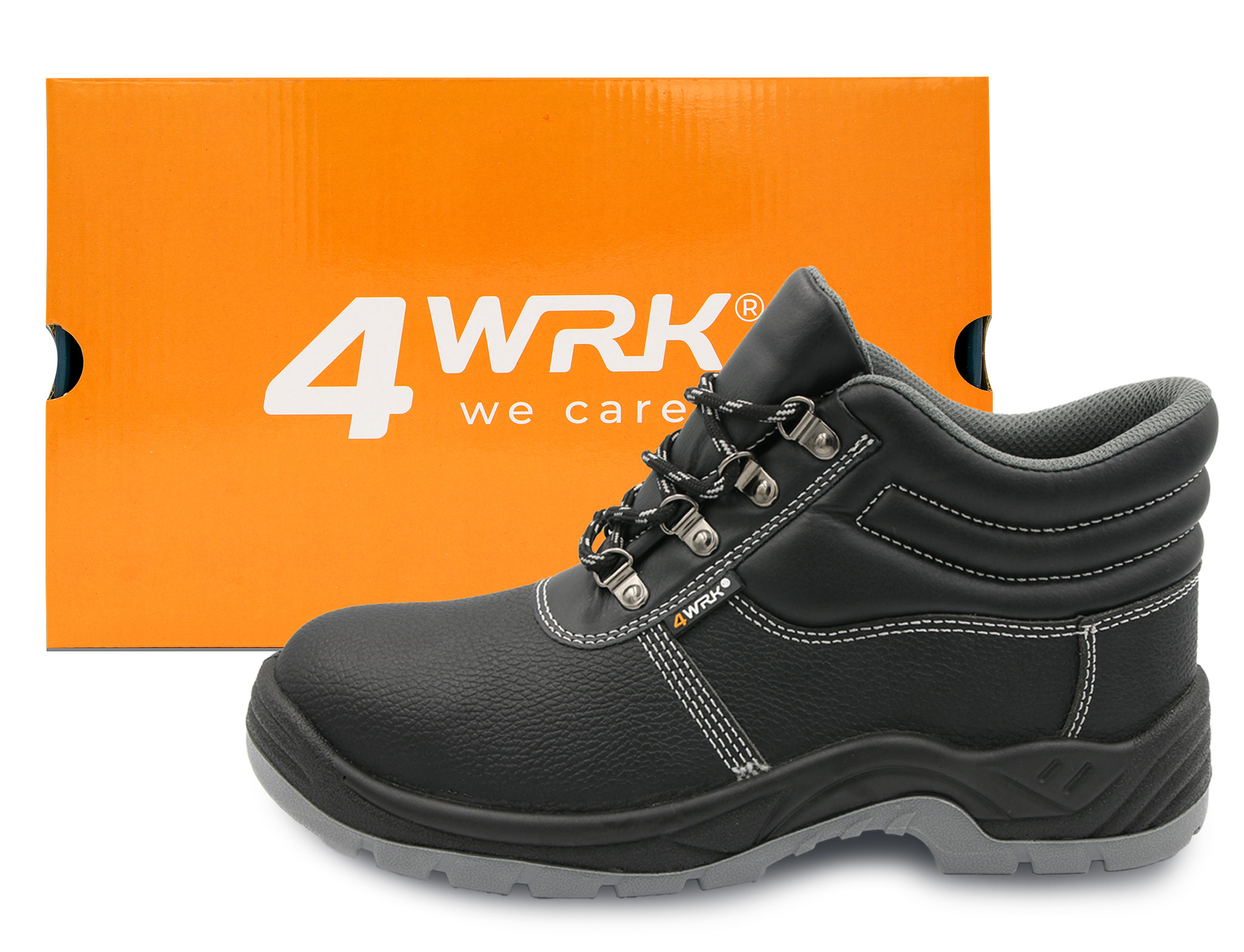 BUTY ROBOCZE MĘSKIE TRZEWIKI SKÓRZANE Z NOSKIEM DO PRACY BHP R. 42 Marka 4WRK
