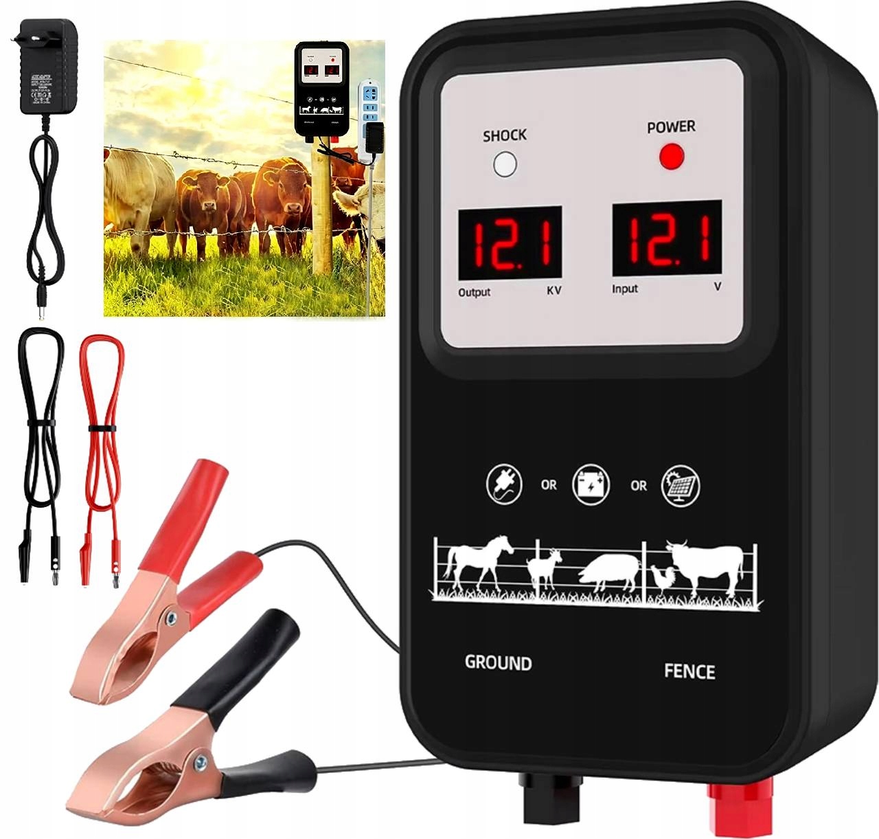 Sada elektrického plotu pro hospodářská zvířata Ac 100V-240V