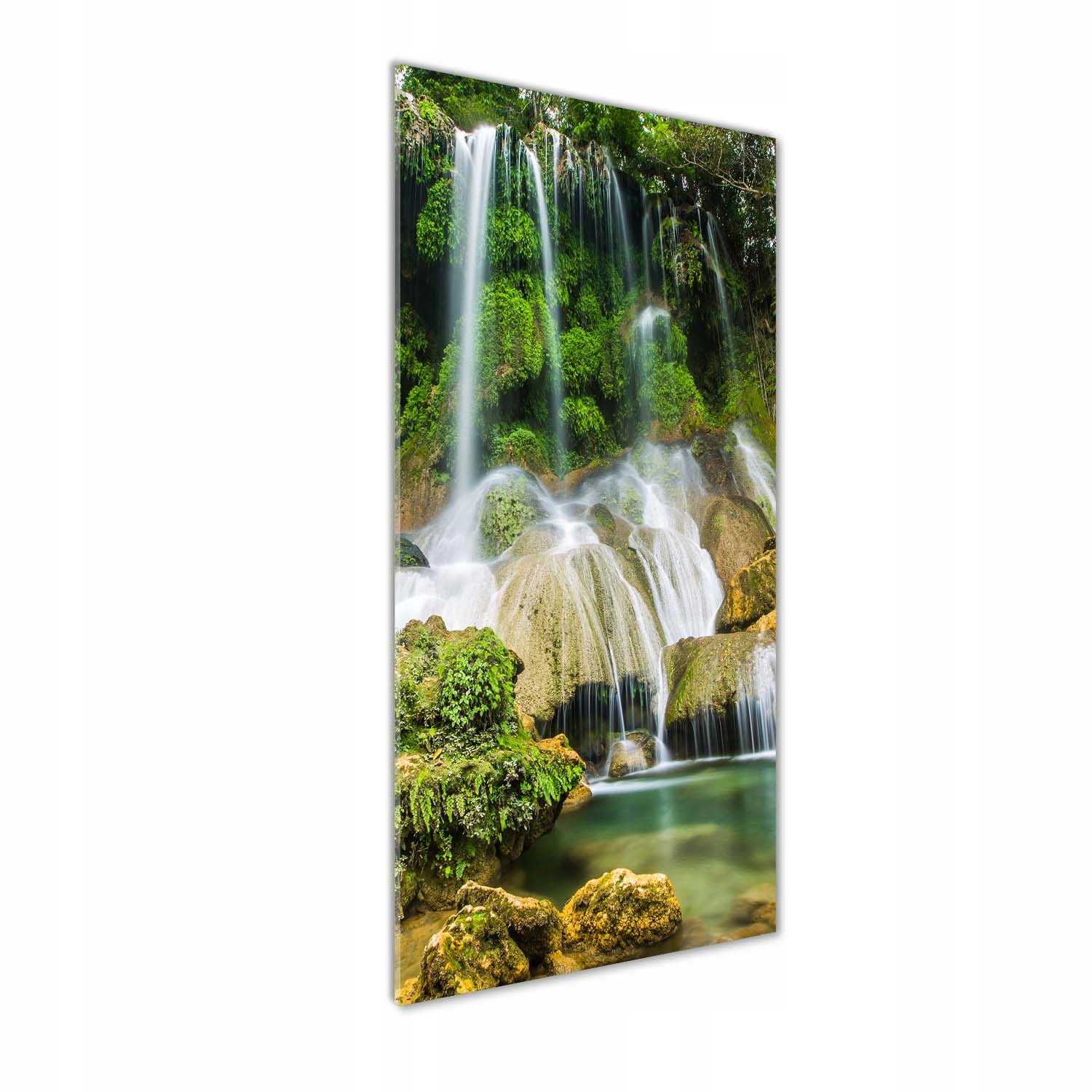 Akrylový obraz Vodopád v džungli 50x125 cm