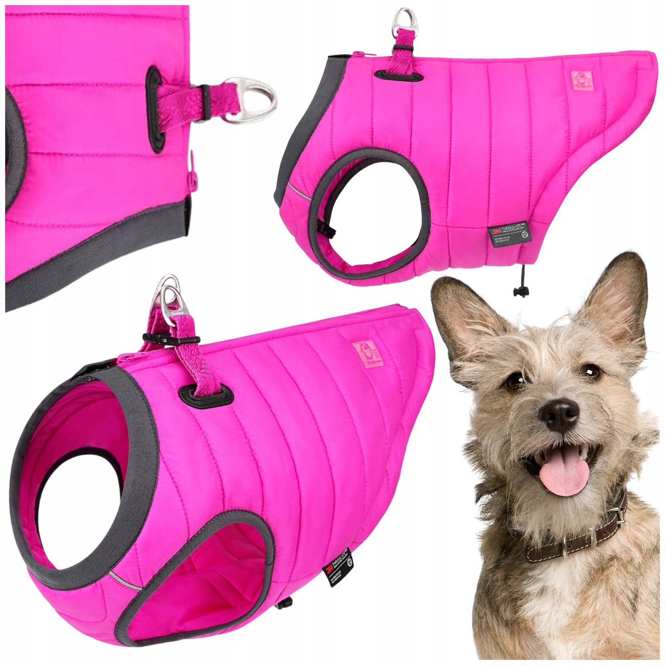 Levně Zateplená Péřová Vesta Pro Psa Truelove Seal Růžová Xs