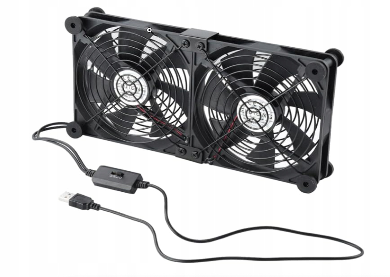 Eluteng Wentylator Usb 2w1 140mm Dual Cichy 3 Prędkości do Pc PS5