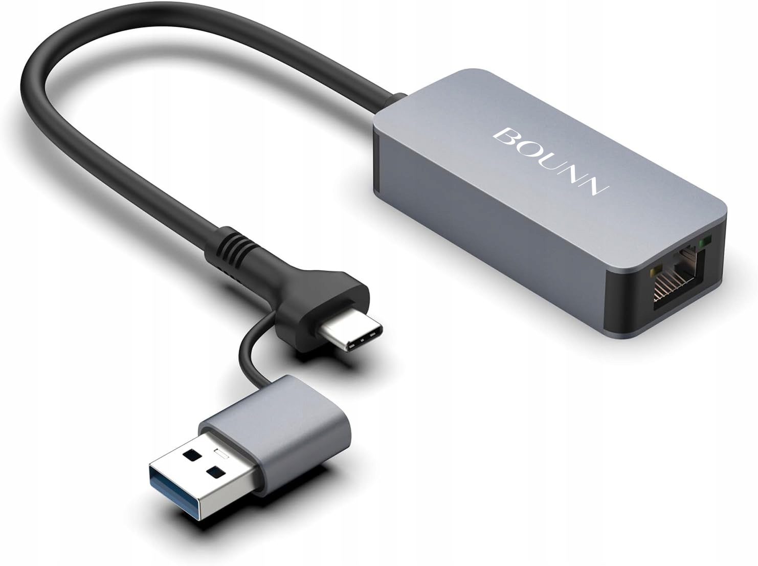 2× Karta sieciowa RJ45 zewnętrzna 2500 Mbps Bounn hub 2w1