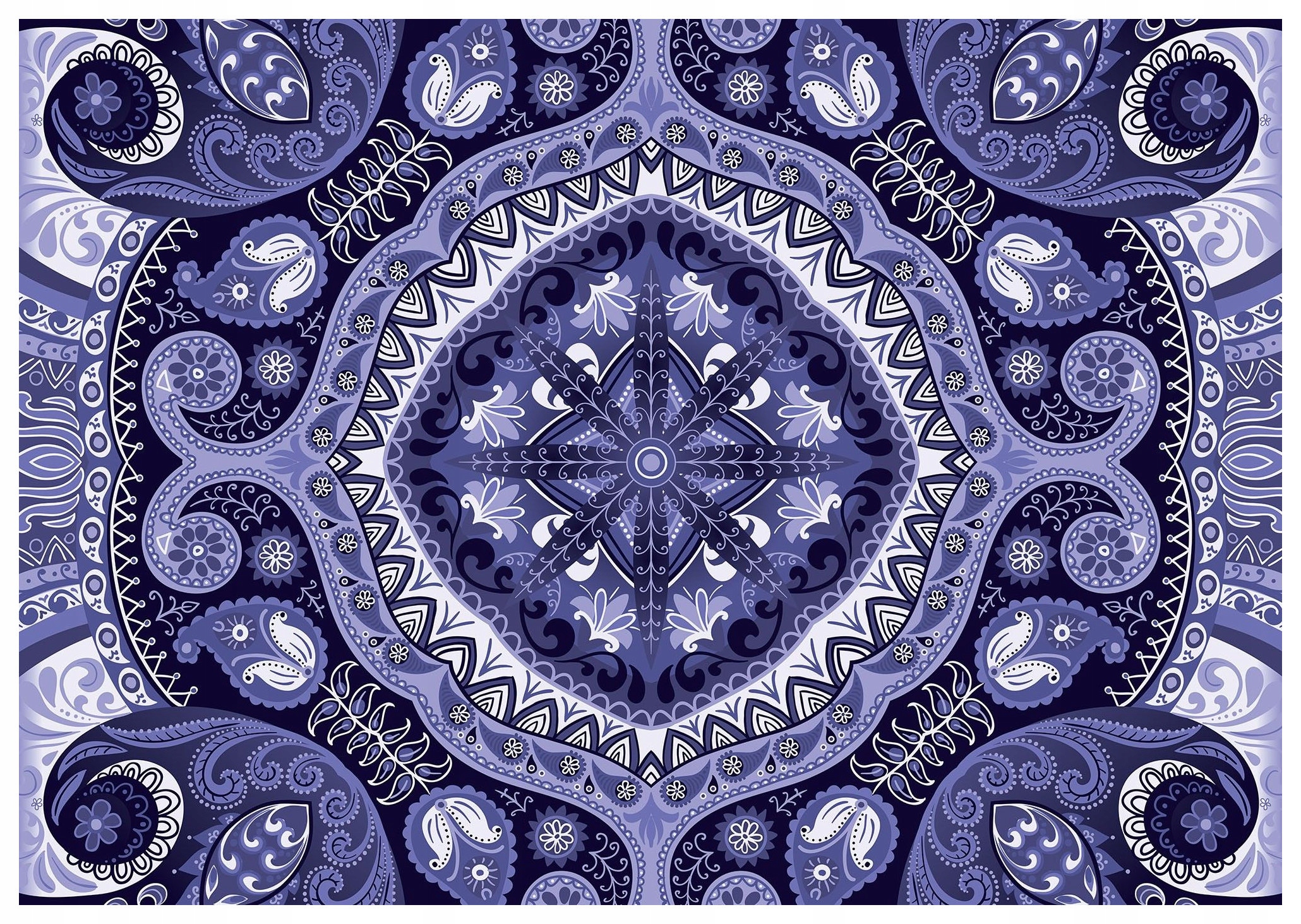 Fototapeta Mandaly Symetria Abstrakcia Modrý vzor 350x250 lepidlo