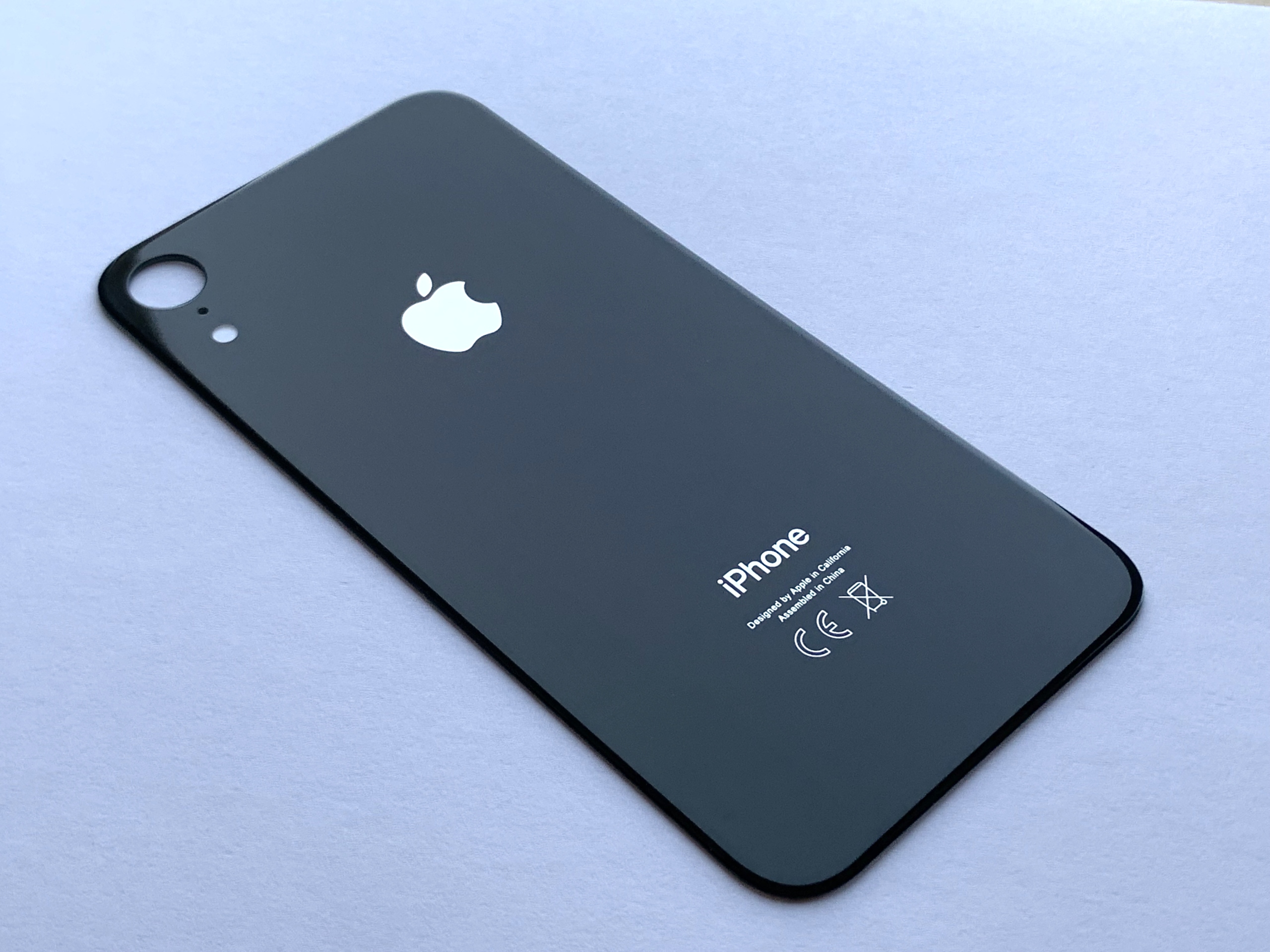 

iPhone Xr Tylna Klapka Ce Czarna z taśmą Big Hole