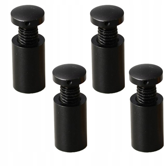 Dystanse do tabliczek MixAlu 1818 czarne - 4 szt.