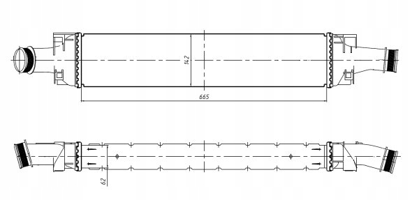 NRF 309046 РАДІАТОР ІНТЕРКУЛЕР