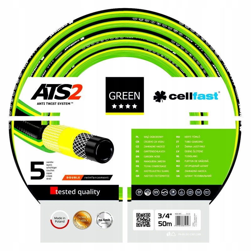 Cellfast Zahradní Hadice Green ATS2 Rozměr: 3/4" Délka: 50 m
