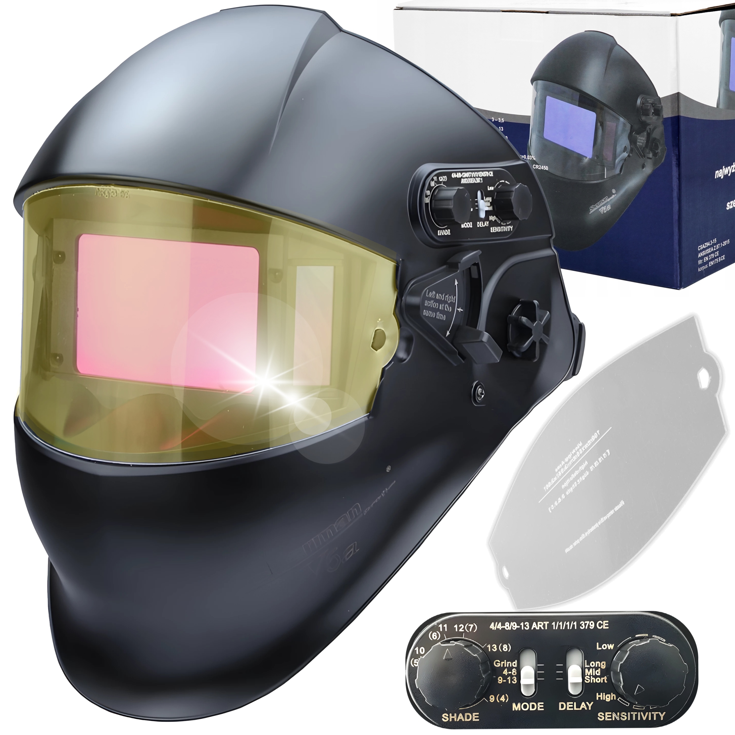 Przyłbica Spawalnicza Sherman True Color V5A 4 Sensory Automatyczna Maska