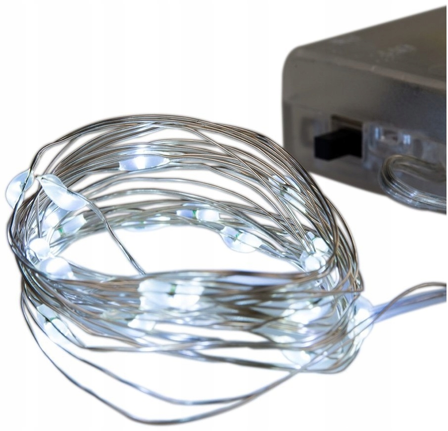 

Lampki Choinkowe 20 Led Na Baterie Białe Zimne 2MB