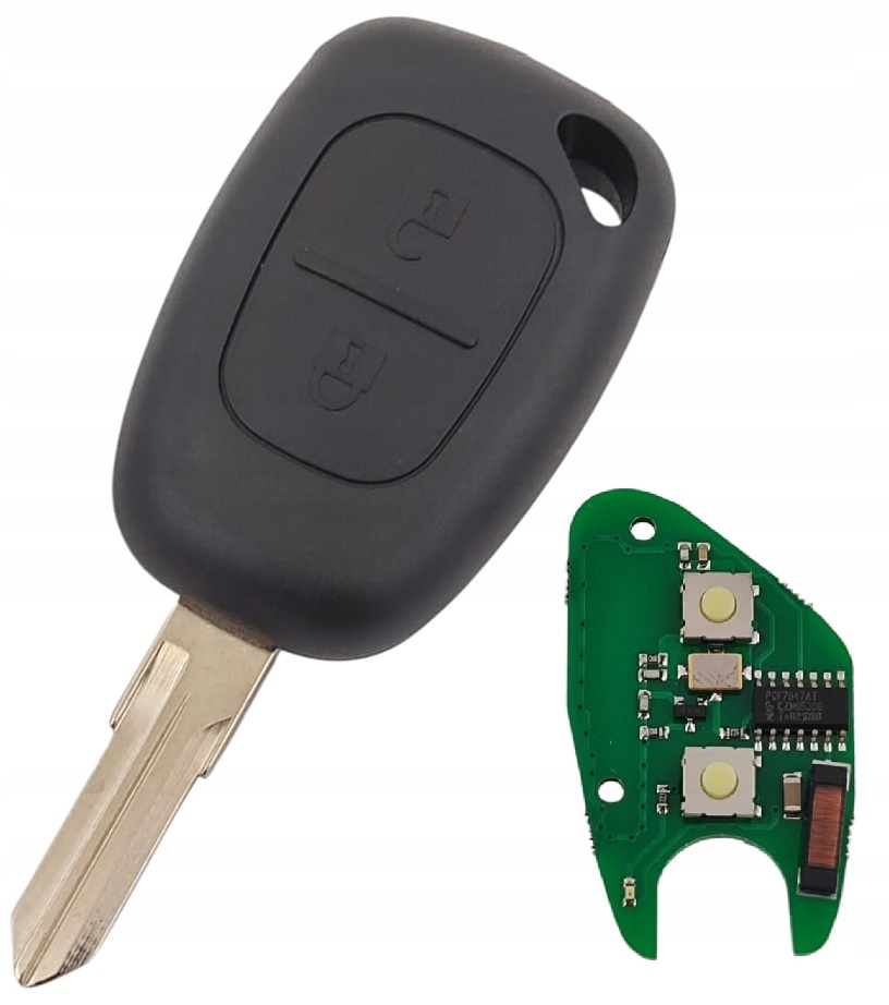 Pilot Klíč Vivaro Trafic Primastar Dacia 433MHz PCF7947 2 tlačítka VAC102