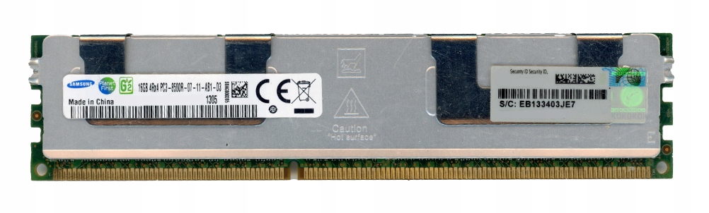 Samsung 16GB DDR3 4Rx4 PC3-8500R 1066MHz Radiator Ecc Registered