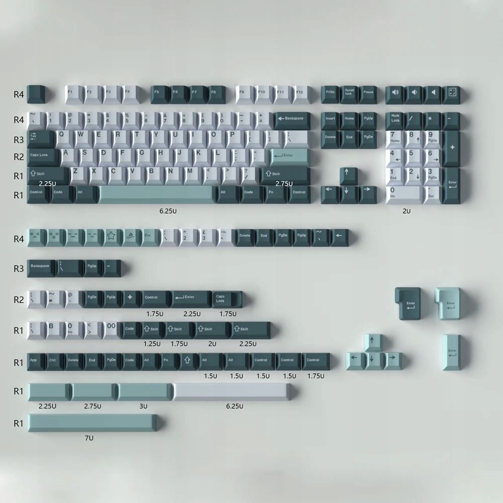 Klawisze do Klawiatury Mechanicznej Pbt Profile Cherry 170szt Ds Botanical