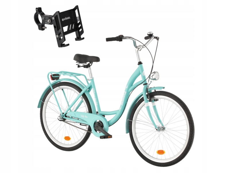 Rower miejski Indiana Moena S3B 26 cali damski Lazurowy Uchwyt