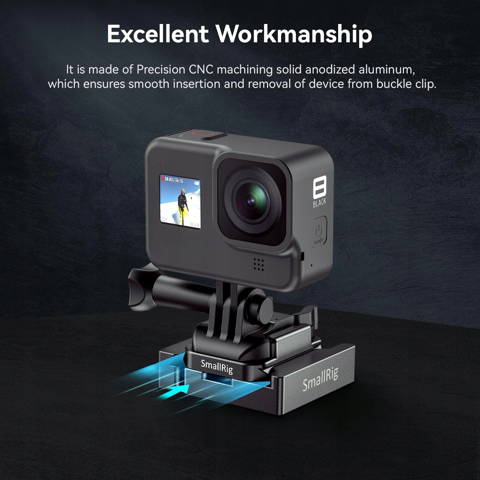 SMALLRIG Adapter Aluminiowy Uchwyt do GoPro Hero 12/11/10/9/8/7 — miniatura 5