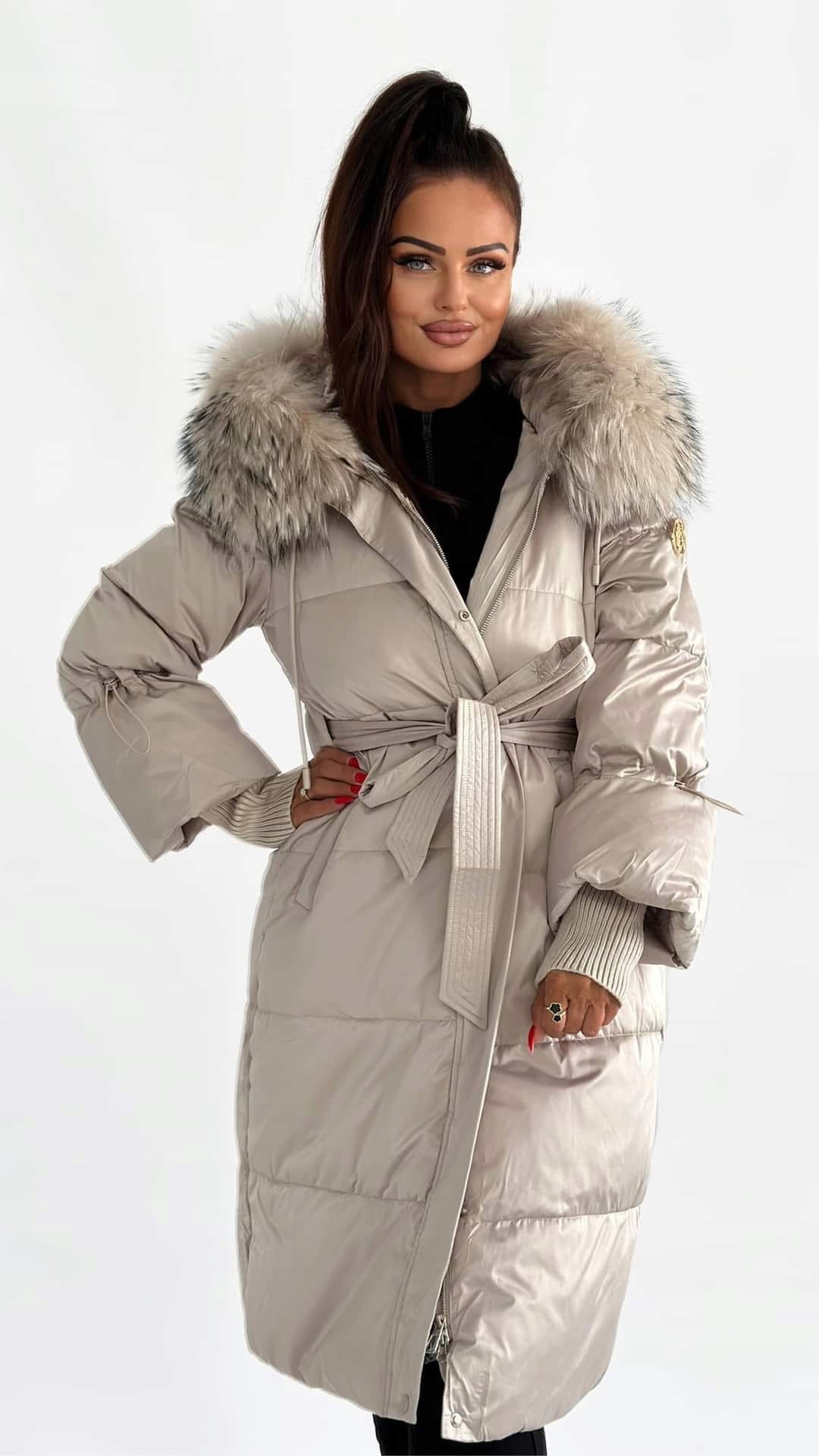 Dámská bunda s kožešinou S.moriss [Velikost S, Barva Černá]