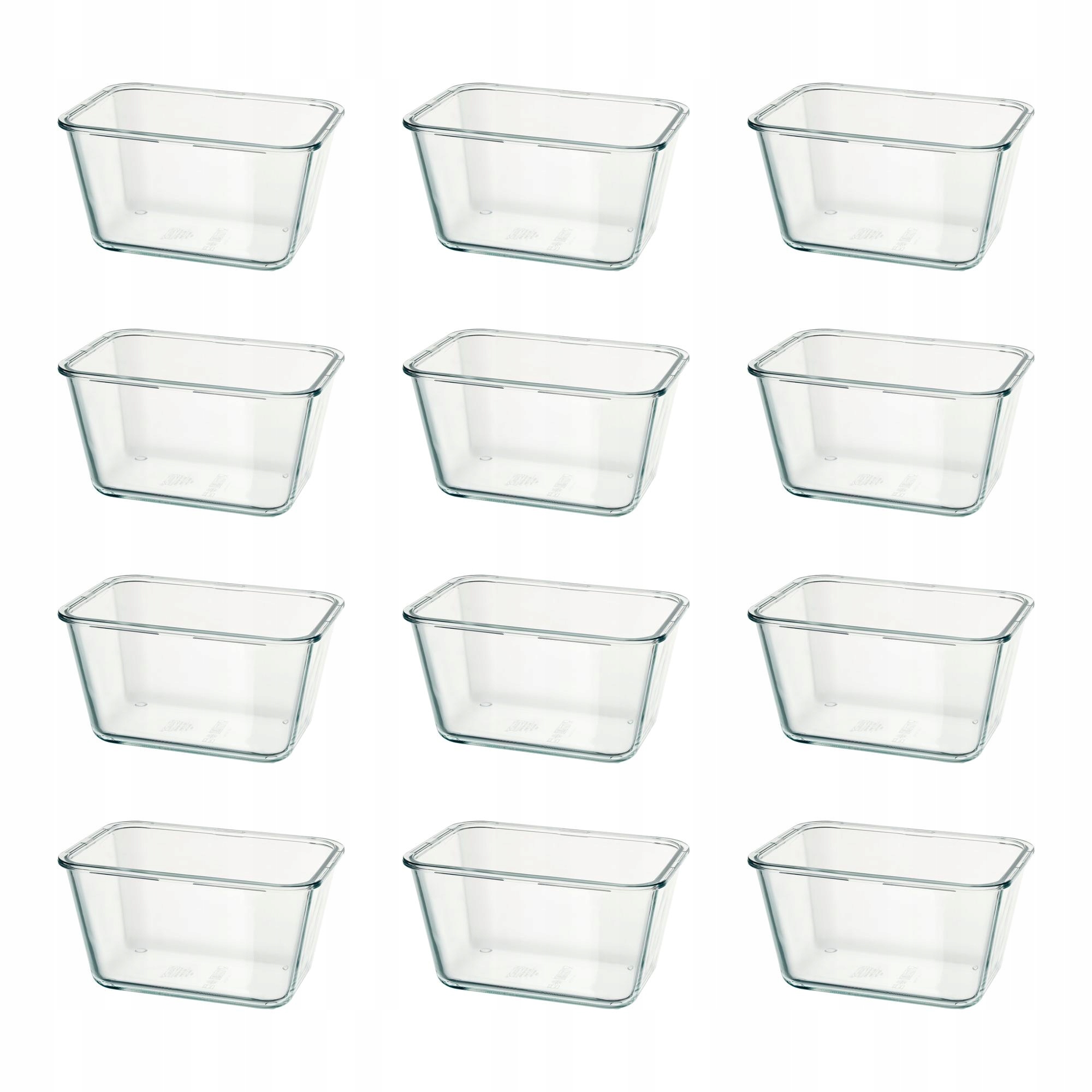 12 ks Nádoba na potraviny Ikea 365+ sklo 1.8 l obdélníková