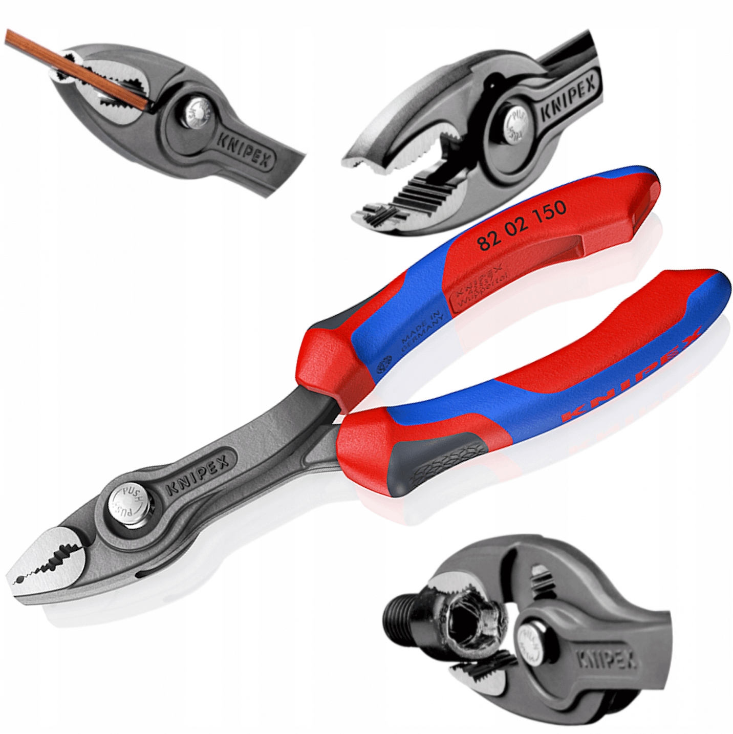 Knipex 82 02 150 szczypce zaciskowe przednie TwinGrip Nowy model Knipextend