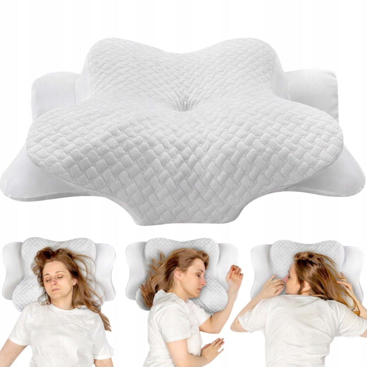Gluckstoff Poduszka ortopedyczna do spania memory motyl Bambus Premium Ce