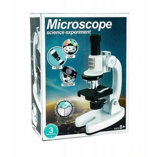 MIKROSKOP EDUKACYJNY ŚWIATŁA LED PRZYBLIŻENIE 1200X PREZENT DLA DZIECKA XL Marka Pozostałe