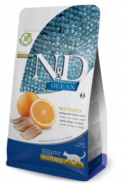 Farmina N&d Cat Ocean Herring & Orange Neutered Adult 1.5kg