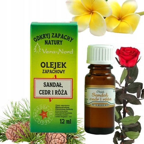 

Olejek zapachowy vera nord Sandał, Cedr I Róża