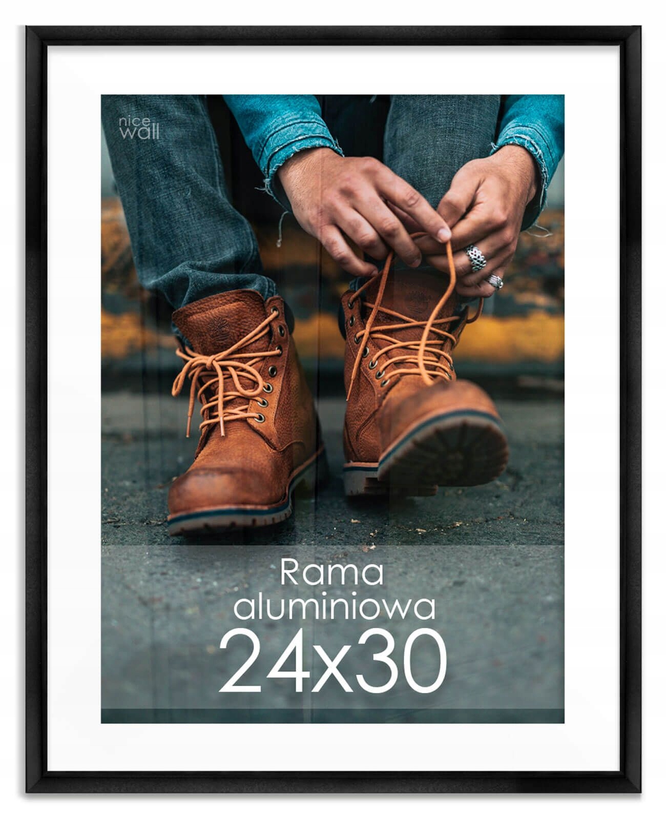 

Czarna Ramka Rama aluminiowa 24x30 cm 30x24 cm