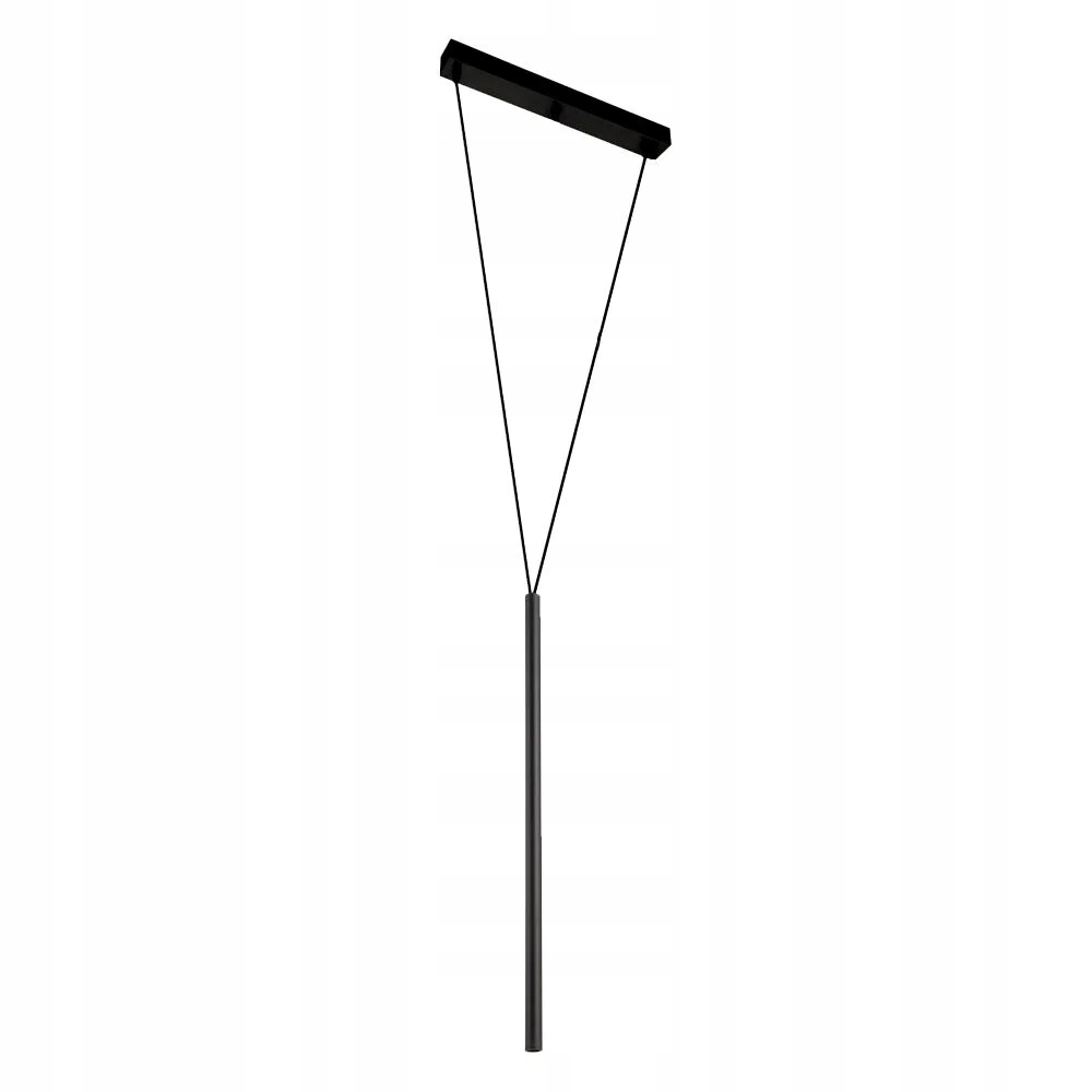 Moderná závesná lampa minimalistická čierna dekoratívna trubica 36 cm Shilo